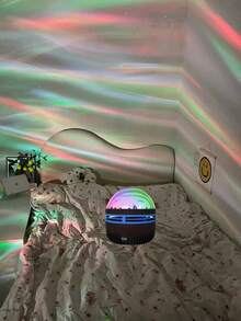 1pc Aurora LED Atmosphere Projection Light RGB Remote Control, Galaxy Star Projector, Bedroom Night Light Projector, Star Projector, Adult Room Decoration, Home Cinema, Ceiling, Gift Decoration, Wedding Decoration, Magical Projection Light Gift - Multi-color light - View 6