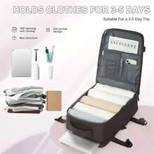 43x30x20cm超大容量多功能背包，帶鞋倉，乾濕分離，電腦倉，可usb充電，百搭能源五色，出行必備，方便防水大容量雙肩包，多功能收納，適合通勤與旅行，必備大容量雙肩包，出差、通勤、旅行輕鬆收納，簡約旅行型，適合通勤與旅行，必備大容量雙肩包，出差、通勤、旅行輕鬆收納，簡約有探出 - 黑色 - 查看 7