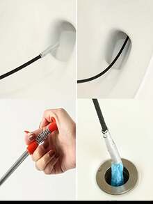 2/4PCS下水管道疏通器-马桶堵塞-家用马桶疏通爪疏通下水道专用工具配4个爪子管道疏通器可弯曲手钳式下水道拾取器垃圾夹捡垃圾家用水槽排水管马桶水槽适用于餐厅酒店疏通 - 彩色 - 查看 10