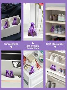 3/10/20/30/50/80/100 Sachets parfumés à la lavande, avec des sacs en polyester violet - Convient pour les tiroirs, les placards et les armoires, les baignoires, à côté du lit, les armoires à chaussures, les valises, les voitures, les cuisines et les bureaux. Ils sont parfaits pour Noël, Halloween, Thanksgiving, la Saint-Valentin, les mariages, les anniversaires et d'autres festivals et fêtes, en en faire des cadeaux idéaux.
