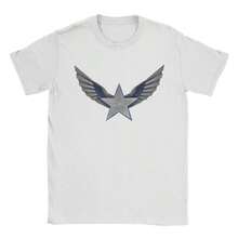 Captain Americas Brave New World T Shirt Men's Cotton Novelty T-Shirt Crewneck Winged Star Tee Short SLEEs Ve Clothes Plus Size - Blanc - Voir 1