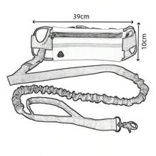 1 Pc Sports Waist Bag Leash High Elastic Anti Impact Tactical Waist For Outdoor Running Walking Dog Leash Pet Supplies