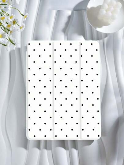 Polka Dot& Simple Pattern Tablet Case, Compatible With IPad 9.7/10.2/10.5/10.9/12.9/Pro 11, 10th Generation, Compatible With Samsung Galaxy Tab S6 Lite 10.4-Inch, Compatible With Kindle Paperwhite 12th Gen 2024, Kindle (11th Generation) Released In 2022, Soft Fall Protection, Smart Stand/Auto Wake/Sleep