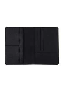 Multi-Card PU Passport Holder - Snap Closure, Faux Leather Lining, Airplane Pattern Passport Case, Minimalist Travel Accessory - Convenient Document Storage And Travel Items, Holiday Supplies Travel Stuff Travel Organiser Travel Items Travel Wallet Passport Holder Passport Wallet Beach Vacation Bag Summer Christmas Vacation