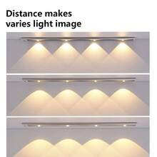 1pc Under Cabinet Lighting, Motion Sensor Indoor Light, Closet Lights, Cat's Eye Hill Light, Three Different Lighting Colors, Adjustable Brightness, USB Charging, Suitable For Lighting In Bedrooms, Living Rooms, Kitchens, Cabinets, LED Lights,Night Light - Three Colors Of Light - View 9