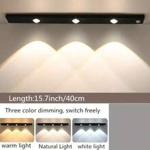 1pc Under Cabinet Lighting, Motion Sensor Indoor Light, Closet Lights, Cat's Eye Hill Light, Three Different Lighting Colors, Adjustable Brightness, USB Charging, Suitable For Lighting In Bedrooms, Living Rooms, Kitchens, Cabinets, LED Lights,Night Light - Three Colors Of Light - View 18