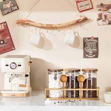 Premium Coffee Bean Canisters – Glass Jars With Airtight Locking Clamp & Included Bamboo Scoop