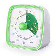 Rainbow Visual Timer With Night Light - 60-Minute Silent Countdown, Perfect For Classroom, Kitchen & Office Use