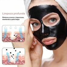 Bamboo Charcoal Mask, Facial Mask, Nose Mask, Activated Charcoal Face Mask For Deep Pore Cleansing, Peeling Face Mask For Deep Cleansing And Purifying Skin, Effective Oil Control, Suitable For Both Men And Women - Black - View 2