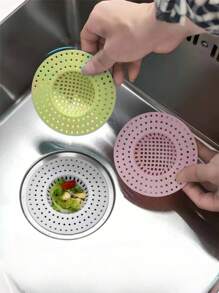 10/5pcs Sink Drain Filter - Convenient Bathroom Drain, Essential Kitchen And Bathroom Accessory, Plastic Garbage Stopper, Kitchen Strainer, Shower Drain Filter, Bathroom Hair Catcher, Bathtub Hair Catcher, Bathroom Small Tool, Suitable For Most Sink Drains, Random Color - Multicolor - View 9