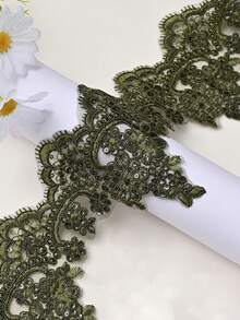 XDH1589胴體刺繡花邊DIY材料，適用於婚紗、窗簾、桌布、舞台裝飾，長度：91.44-914.4厘米 - 藍白色 - 查看 16