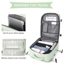 43x30x20cm Large Capacity Multifunctional Backpack, With Shoe Compartment, Dry And Wet Separation, Computer Compartment, USB Charging, Versatile Energy Five Colors, Travel Essential, Convenient Waterproof Large Capacity Backpack, Multifunctional Storage, Suitable For Commuting And Travel, Essential Large Capacity Backpack, Business Trips, Commuting, Travel Easy Storage, Simple And Stylish, Suitable For Short And Long Distance Travel, Vacation, Going Abroad, Visiting Relatives, Sports, Outdoor, Meet Your Travel Needs - Green - View 4