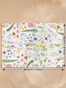 1 pieza Corredor de mesa de cocina con patrón floral mesa poliéster para casa - Multicolor - Ver 8