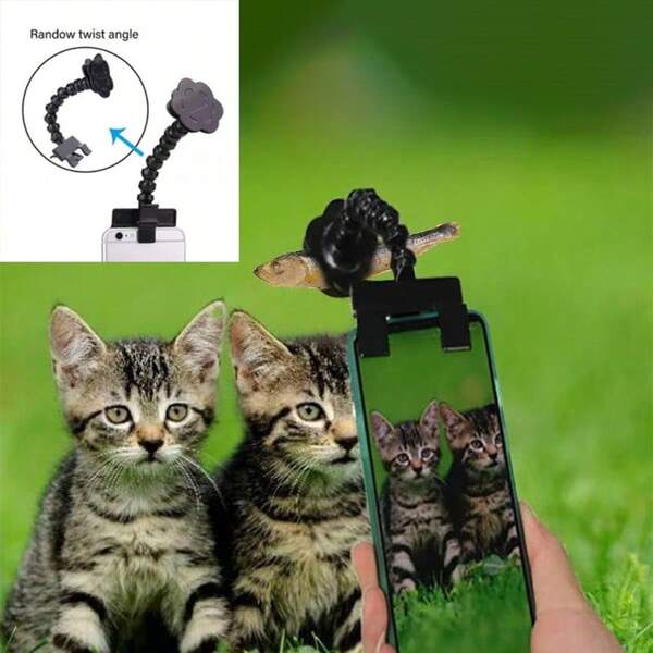 Accessoire photo pour animaux de compagnie, outil de prise de vue, clip autoportrait, fait regarder votre animal de compagnie docilement vers l'appareil photo, résultant en des photos plus vives et attrayantes, compact, robuste et durable