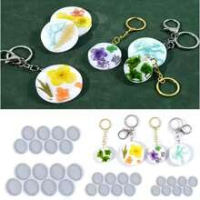 8-Cavity Round Silicone Mold For Resin, Confectionery And Soaps - 透明的 - 查看 6