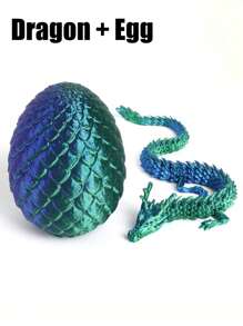 1 Pieza Huevo sorpresa de dragón impreso en 3D, huevo de dragón con dragón impreso en 3D, juguete de escritorio de dragón ejecutivo, rellenos decorativos para huevos de Pascua, regalos, decoración del hogar, juguetes antiestrés, juguetes sensoriales para adultos, Pascua, juguetes, juguetes antiestrés, juguetes sensoriales