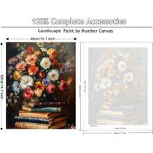 Paint By Numbers For Adults BeginnersDIY Flowers Adult Paint By Number Kits Painting On Canvas Books Painting By Numbers For Adults Craft Kits 16x20 In