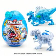 ZURU Oficjalny zestaw prezentowy dla chłopców z serii ZURU Smashers Mystery Egg – 27 cm jumbo dinozaur z kolekcji Jumbo z ponad 25 niespodziankami (losowy niebieski lub biały)