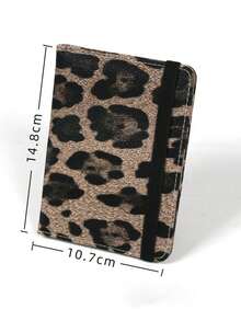 1pc RFID Anti Demagnetization Leopard Print Passport Clip, With Elastic Band To Tie The Passport Book. Multi Slot Airline Ticket Jacket. Convenient And Practical, Sturdy And Durable, ID Storage Bag. Home And Daily Necessities - Multicolor - View 4