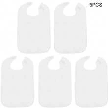 5-Color Adjustable Adult Bibs, Waterproof Cloth Eating Aprons For Elderly, Disabled, Nursing Home Use