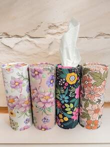 High Quality Car Tissues/Household Tissues, Car Tissue Storage Tube, Cylindrical Shape, Exquisite Floral Pattern Design! Inhaling Towels Is Essential For Both Family And Travel! Creative Car Tissue Supplier, 50 Sheets Per Pack, Suitable For Outdoor Picnics, Home Bedrooms, Bathrooms, Offices, Restaurants, Cleaning Agents, Party Accessories. Halloween/Christmas Tissues