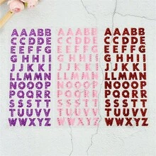 Nhãn dán chữ cái pha lê lấp lánh tự làm thiết kế tên thủ công vật dụng làm sổ lưu niệm trang trí điện thoại máy tính - Nhãn dán tự dính từ tiếng Anh A-Z - Nhiều màu - Xem 8