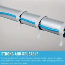 10 piezas/50 piezas Bridas adhesivas reutilizables - Organizadores de cables de 5 colores para escritorio, coche, cocina, sistema de gestión de cables sin residuos