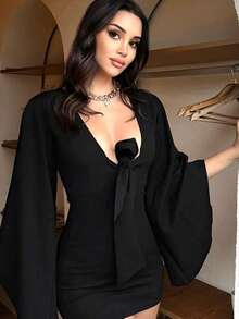 Women's Solid Color Casual Fashion Plus Size Fitted Sexy Dress