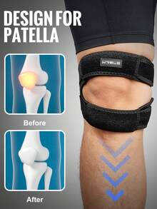 WRELS 1 pieza/2 piezas Soporte de rodilla ajustable para mujeres y hombres con protección rotuliana y agujeros transpirables para baloncesto, correr, levantamiento de pesas
