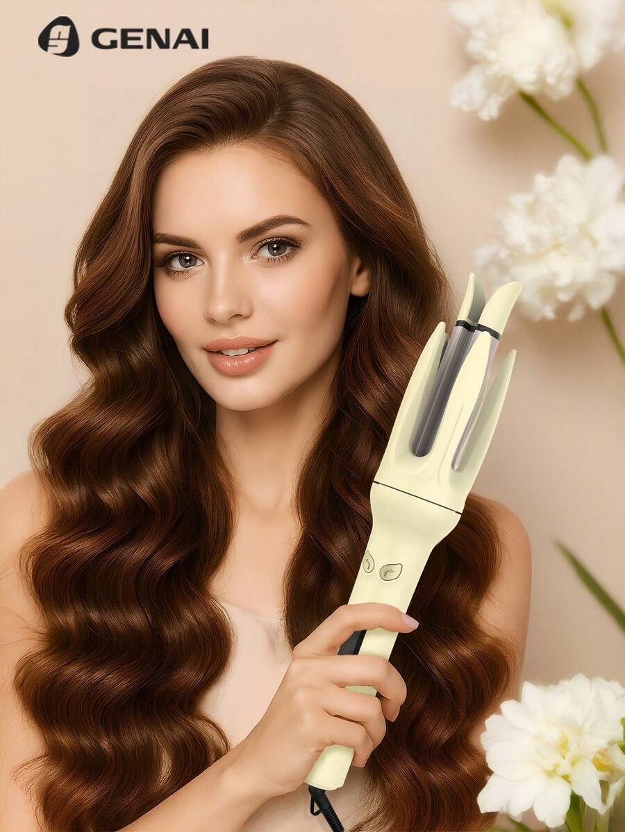 Automatic Hair Curler For Medium To Long Hair, Anti-Scald, Fast Heating, 4 Temp Settings, Easy To Use, Ideal For Daily Styling And Holiday Gifts For Women
