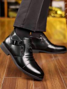 Herren Prägung Chelsea Stiefel, Seitlicher Reißverschluss, Europäische & Amerikanische Mode Stiefel