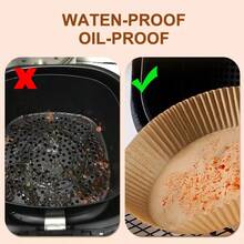 100-300 PCS Round Disposable Non-Stick Air Fryer Steamer Paper Liner Parchment Baking - Brown - View 2