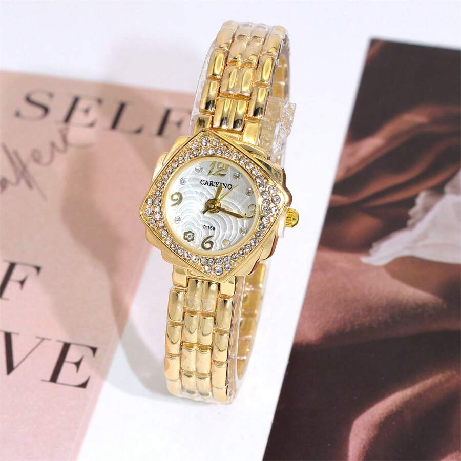 Modische wasserdichte Damenuhr, lässige Damen-Armbanduhr mit römischem Ziffernblatt, Quarz, Luxus-Stahlarmband für Frauen