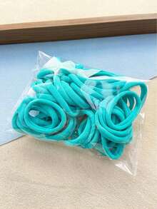 50 chiếc/gói Dây buộc tóc polyester cơ bản dành cho nữ, kiểu dáng đơn giản, dùng hàng ngày, phụ kiện tóc, dây chun buộc tóc đuôi ngựa, phụ kiện làm đẹp tại nhà, phụ kiện ngày lễ, lễ hội, tiệc tùng. - Màu tím - Xem 9