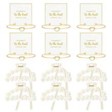 DEEKA 12 Pcs Bridesmaid Proposal Gifts, Pearl Hair Claw Clips & Bridesmaid Knot Bracelet Bachelorette Party Wedding Favors Bridal Party Present Hair Accessories Women(Gold Bracelets)Valentine's Day DFOJ - 金手鐲 - 查看 9