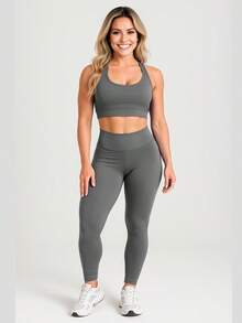 Women Sports Sets - Grey - View 1