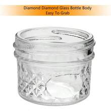 4oz Glass Jars With Lids Silver Mason Jars Ideal For Honey Jam Wedding Favor DIY Magnetic Mini  Jars For Kitchen Set Of 40 - 鑽石外觀 - 查看 5