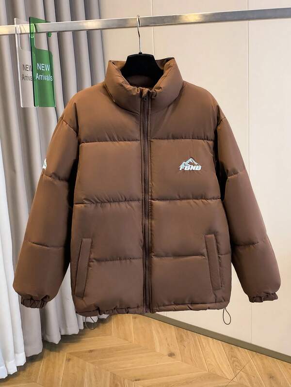 Thickened Cotton Jacket Simple Overcoat Loose Cold-Resistant Long Sleeve Coat Winter Lady