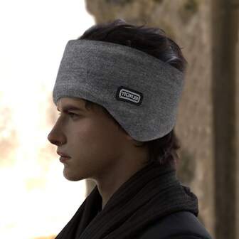 1 件男女通用户外运动骑行保暖耳罩和头带，针织羊毛耳罩和睡眠眼罩，秋冬