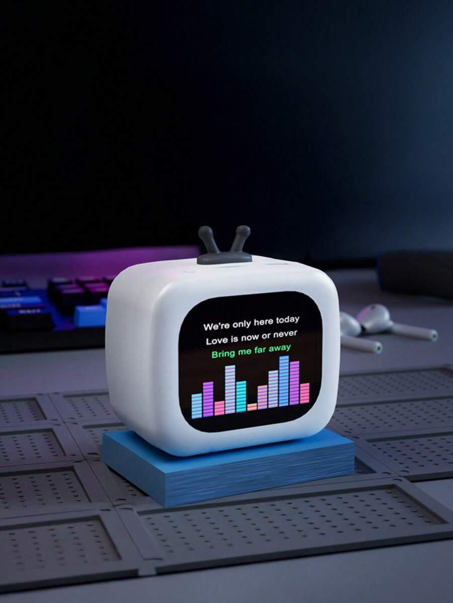 1 pieza Mini Altavoz Inalámbrico con Pantalla Táctil LCD de 2 Pulgadas, Compacto y Portátil, Altavoz Inalámbrico Multifuncional con Pantalla Táctil Inteligente, Excelente Regalo para Cumpleaños, Navidad, Acción de Gracias, Año Nuevo