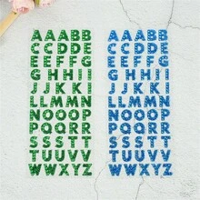 Nhãn dán chữ cái pha lê lấp lánh tự làm thiết kế tên thủ công vật dụng làm sổ lưu niệm trang trí điện thoại máy tính - Nhãn dán tự dính từ tiếng Anh A-Z - Nhiều màu - Xem 10