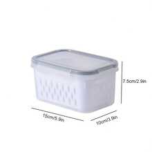 1set/3set Of Plastic Food Storage Containers, Suitable For Refrigerator, Multi-Functional Sealed Crisper Box, Fruits, Vegetables And Kitchen, Reusable, Home Decor, Party & Christmas Storage