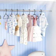 10/20/30pcs Sturdy Plastic Hangers - Non-Slip, (White, Black, Blue, Pink, Green, Gray) With Grooved Shoulders For Firm Grip - Ideal For Home Closet, Dorm And Wardrobe Organization