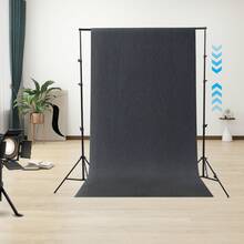 CNCEST Freestanding Backdrop Stand, Photo Studio Background Stand, Length & Height Adjustable Backdrop Stand For Parties, Events Decoration, Wedding, Photography - Black - View 4