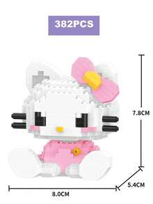 400PCS Sanrio Hello Kitty Building Blocks My Melody Cinnamoroll Pompompurin Kuromi Cartoon Character Building Blocks - Collectible, Perfect Birthday Gift - Indoor Decoration Home Decor, Cute Kawaii Cartoon Building Blocks Assembling Toy Anime Figure Building Blocks Assembled Model Gifts - Multicolor - View 11