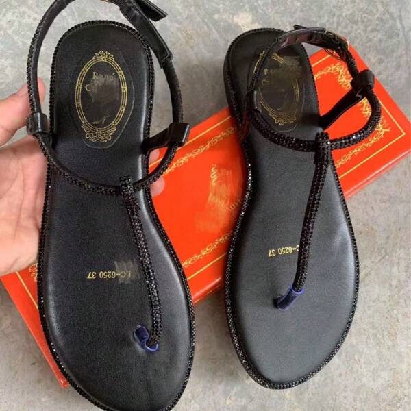 Damen Strass Sandalen, Outdoor Flip-Flops, Bequem und Vielseitig