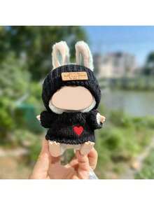 圣诞礼物（仅衣服）]第一代/第二代盲盒拉布拉布派对娃娃衣服，拉布拉布爱心毛衣，熊标志帽子（不含娃娃） - 彩色 - 查看 4