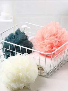 5pcs/3pcs/1pc Black Shower Puff, Bath Sponge, Loofah Scrubber, Exfoliating Shower Pouf, Loofah Shower Ball, Body Wash Scrubber, Exfoliating Bath Sponge For Men & Women - Multicolor - View 4