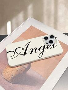 Angel Large Hole Leather Texture White Phone Case, Four-Corner Anti-Drop Camera Enhanced Protection, Prevent Wear And Tear, Comfortable Feel, Protective Buttons, Breathable Heat Dissipation, Dustproof, For Men And Women For Phone X/11/12/13/14/15/16 Plus Promax Pro Series. - 白色 - 查看 5