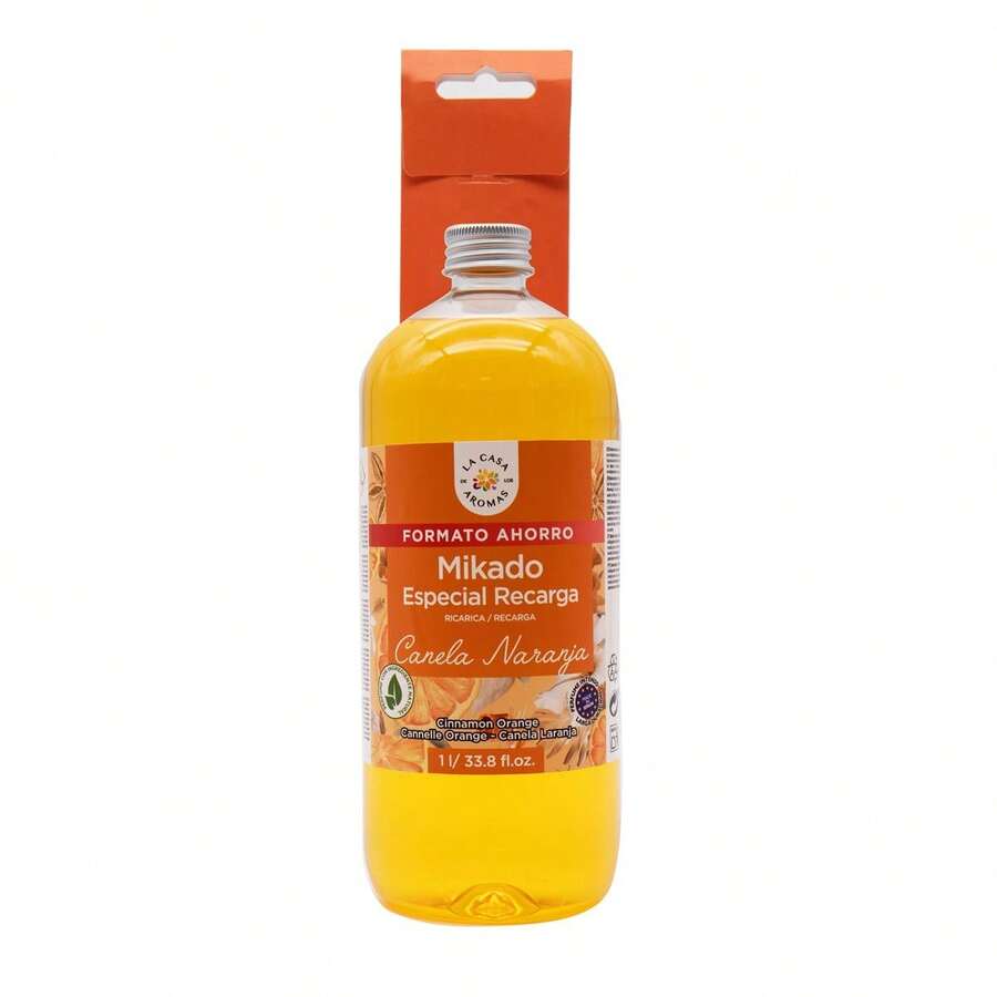 Avant The House Of Aromas Mikado Replenishment CINNAMON ORANGE Bottle 1 Liter With 15 Refill Sticks Air Freshener Long-Lasting Fragrance 1000ml Quality Guaranteed - CANELA NARANJA - View 1